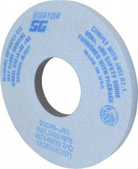 Norton - 14" Diam x 5" Hole x 1" Thick, J Hardness, 46 Grit Surface Grinding Wheel - Ceramic, Type 1, Coarse Grade, 1,800 Max RPM, Vitrified Bond, No Recess - A1 Tooling