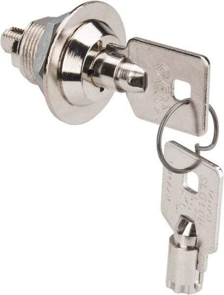 Made in USA - 5/8" Max Thickness, High Security Tubular Keyed Latch - Polished Nickel Coated - A1 Tooling