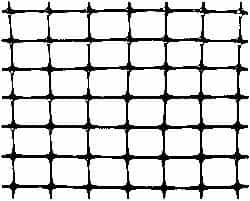 Utility Fence; Type: Utility Fences; Breaking Load Machine Direction (Ft/Lb): 450; Breaking Load Tranverse Direction (Ft/Lb): 610; Mesh Size: 1-3/4 x 1-3/4; Width (Feet): 7; Length (Feet): 330; Color: Black; Material: Polypropylene; Material: Polypropylen