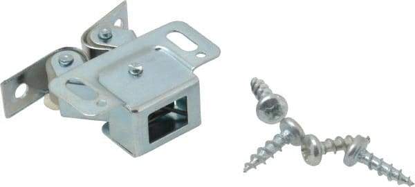 Value Collection - 1-1/4" Long x 1-1/8" Wide Double Nylon Roller Latch - Aluminum Finish - A1 Tooling