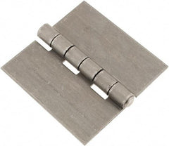 Made in USA - 6" Wide x 3/16" Thick, Blank Butt Hinge - Steel, Plain Finish - A1 Tooling