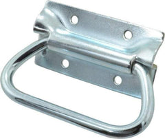 Value Collection - Chest Handle with 90° Stop - 4.1" Wide x 2.9" High, Zinc Plated - A1 Tooling