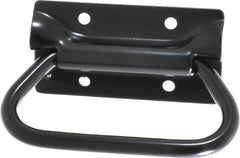 Value Collection - Chest Handle with 90° Stop - 4.1" Wide x 2.9" High, Black Enamel Coated - A1 Tooling