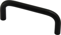 Electro Hardware - 8-32 Internal Thread, 5/16" Handle Diam, Black Anodized Aluminum Drawer Pull - 3" Center to Center - A1 Tooling