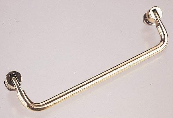 Electro Hardware - Fold Down Handle - Nickel Plated, Brass, 6" Center to Center - A1 Tooling