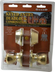 Value Collection - Bright Brass Entry Knob Lockset - 2-3/8" Back Set - A1 Tooling