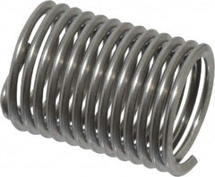 Heli-Coil - M8x1.00 Metric Fine, 16mm OAL, Free Running Helical Insert - 13 Free Coils, Tanged, 304 Stainless Steel, Bright Finish, 2D Insert Length - Exact Industrial Supply