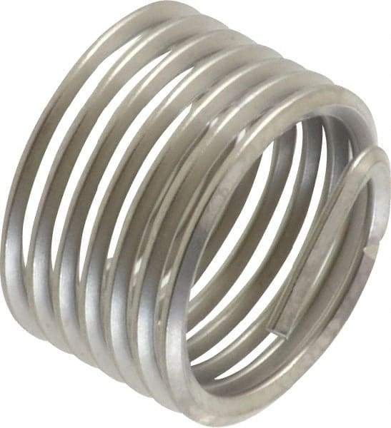 Heli-Coil - M12x1.25 Metric Fine, 12mm OAL, Free Running Helical Insert - 7-1/4 Free Coils, Tanged, 304 Stainless Steel, Bright Finish, 1D Insert Length - A1 Tooling