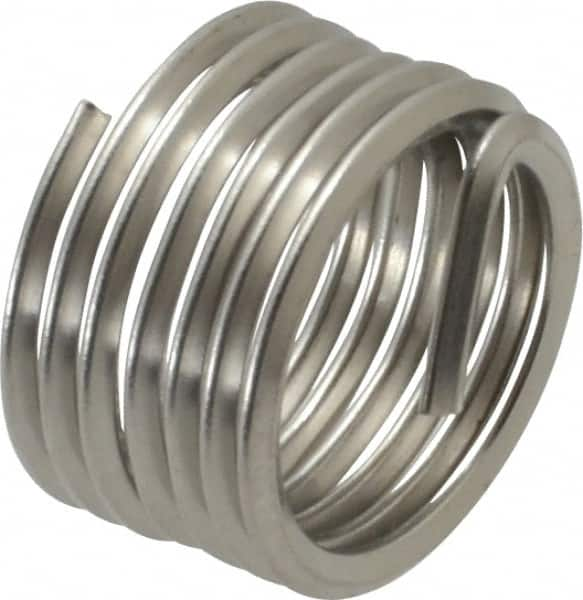 Heli-Coil - Single Insert, 7/16-20 UNF, 1D, Nitronic 60 Stainless Steel Screw Locking Insert - 6-5/8 Free Coils, 7/16 Inch Overall Length, 0.524 to 0.549 Inch Outside Diameter, with Tang - Exact Industrial Supply