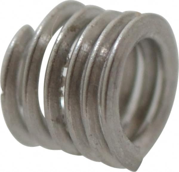 Heli-Coil - #2-56 UNC, 0.129" OAL, Free Running Helical Insert - 5-1/4 Free Coils, Tanged, Stainless Steel, 1-1/2D Insert Length - Exact Industrial Supply