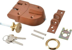 Yale - 1-1/8 to 2-1/4" Door Thickness, Brass Lacquer Finish, Jimmy Proof Rim Deadbolt - Rim Cylinder - A1 Tooling