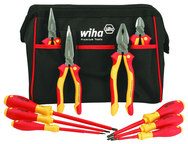 10 Piece - Insulated Pliers; Cutters; Slotted & Phillips Screwdrivers in Tool Box - A1 Tooling