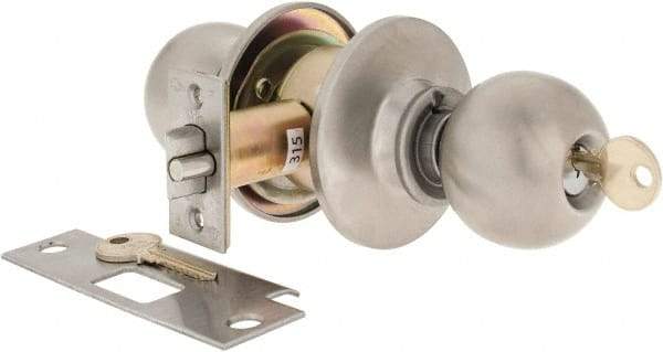 Yale - 1-3/8" Door Thickness, Stainless Steel Entrance Knob Lockset - 2-3/4" Back Set, 2 Cylinder - A1 Tooling