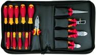 14 Piece - Insulated Pliers; Cutters; Slotted & Phillips Screwdrivers; in Zipper Carry Case - A1 Tooling