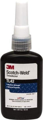 3M - 50 mL Bottle, Blue, Medium Strength Liquid Threadlocker - Series TL42, 24 hr Full Cure Time, Hand Tool Removal - A1 Tooling