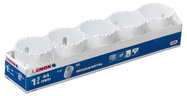 Lenox - 1-3/4" Diam, 1-1/2" Cutting Depth, Hole Saw - Bi-Metal Saw, Toothed Edge - A1 Tooling