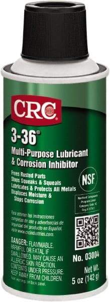 CRC - 6 oz Aerosol Can Lubricant - Clear Blue-Green, -50°F to 250°F, Food Grade - A1 Tooling