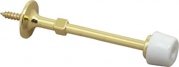 Stanley - 2-15/16" Projection Solid Door Stop - Wall Mount, Bright Brass Finish - A1 Tooling