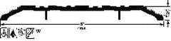 Pemko - 72" Long x 6" Wide x 1/2" High, Saddle Threshold - Gray PemKote Skid Resistant Surface - A1 Tooling