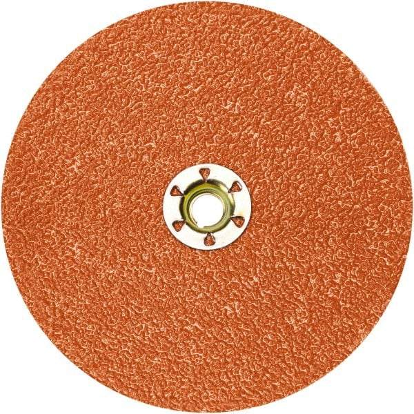 Standard Abrasives - 3" Disc Diam, 36 Grit, Ceramic Quick Change Disc - Type R Attaching System, Coated, Red, Very Coarse Grade - A1 Tooling