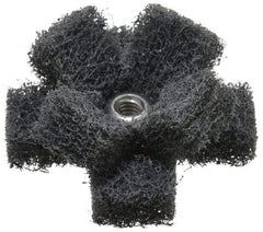 Standard Abrasives - 1-1/2" Diam Medium Density Cross Buff - 2 Plys, 8-32 Thread, Very Fine Grade, 20,000 Max RPM - A1 Tooling