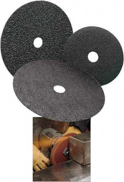 Standard Abrasives - 5" Diam 7/8" Hole 60 Grit Fiber Disc - Medium Grade, Zirconia Alumina, 18,000 Max RPM - A1 Tooling