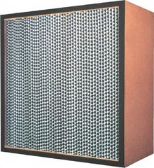 Made in USA - 24" High x 30" Wide 11-1/2" Deep, 99.7% Capture Efficiency, HEPA Air Filter - Microfiber Paper Media, Particle Board Frame, 250 FPM Max, 1,250 CFM, 180°F Max, Use with Hospitals & Clean Rooms - A1 Tooling