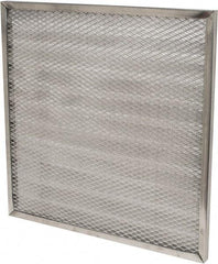 Made in USA - 20" Noml Height x 20" Noml Width x 1" Noml Depth, 71% Capture Efficiency, Permanent Air Filter - MERV 7, Aluminum Cloth & Mesh, Integrated Aluminum Frame, 300 Max FPM, 800 CFM, For Any Unit - A1 Tooling