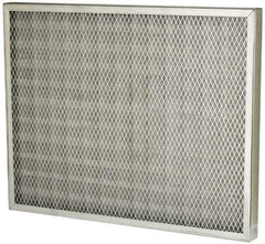 Made in USA - 20" Noml Height x 25" Noml Width x 2" Noml Depth, Permanent Air Filter - Steel, Integrated Steel Frame, 500 Max FPM, 1,750 CFM, For Large Particle Removal Applications - A1 Tooling