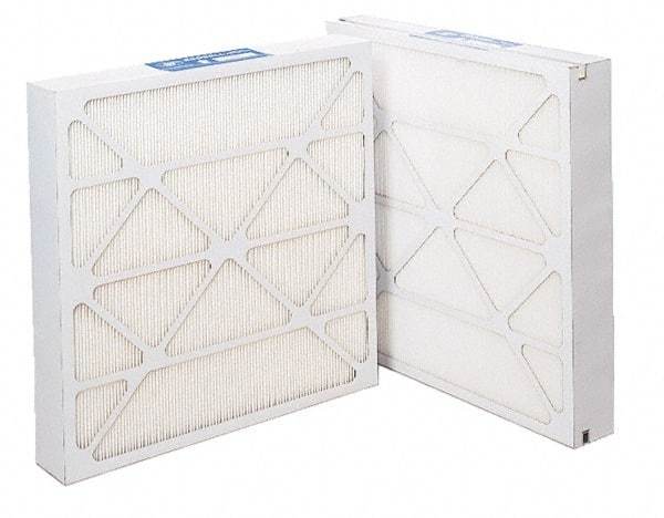 Made in USA - 12" Noml Height x 24" Noml Width x 4" Noml Depth, 60 to 65% Capture Efficiency, Wireless Pleated Air Filter - MERV 11, Microfiberglass Paper, Integrated Beverage Board Frame, 500 Max FPM, 1,000 CFM, For Any Unit - A1 Tooling