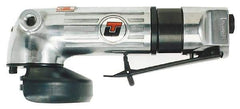 Universal Tool - 4" Wheel Diam, 12,000 RPM, Pneumatic Angle & Disc Grinder - 3/8-24 Spindle, 28 CFM - A1 Tooling