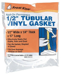 Weatherstripping; Type: Gasket; Length (Decimal Inch): 17; Length (Feet): 17; PSC Code: 5640; Thickness: 1/4; Material: Vinyl; Overall Length: 17; Weatherstripping Type: Gasket; Material: Vinyl