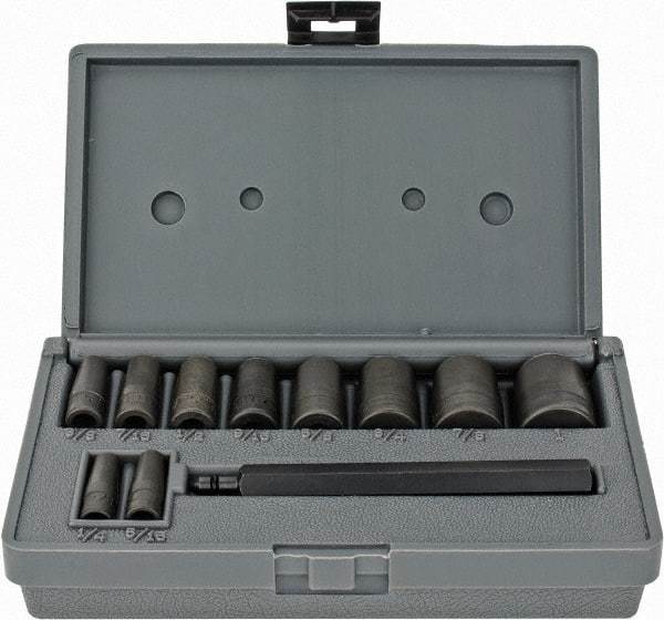 Lang - 11 Piece, 1/4 to 1", Hollow Punch Set - A1 Tooling