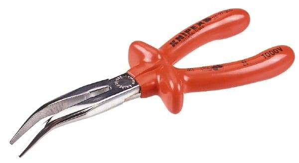 Knipex - 8" Long, 2-11/16" Jaw Length, Long Reach Bent Nose Plier - Side Cutter - A1 Tooling