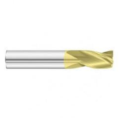 15/64 Dia. x 2-1/2 Overall Length 3-Flute Square End Solid Carbide SE End Mill-Round Shank-Center Cut-TiN - A1 Tooling