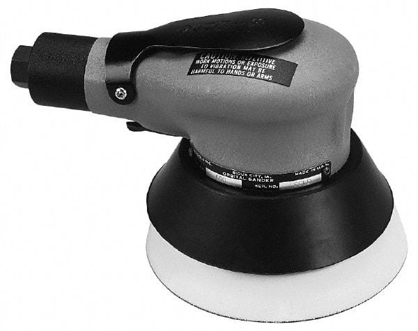 Sioux Tools - 10,000 OPM, 20 CFM Air Consumption, Palm Air Orbital Sander - Round Pad, 1/4 NPT Inlet - A1 Tooling