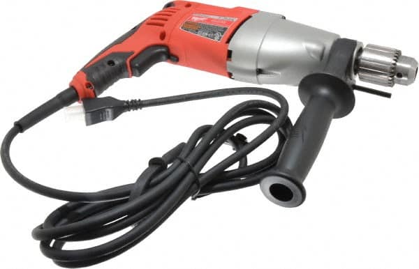 Milwaukee Tool - 120 Volt 1/2" Keyed Chuck Electric Hammer Drill - 0 to 20,000 & 0 to 40,000 BPM, 0 to 1,350 & 0 to 2,500 RPM, Reversible - A1 Tooling