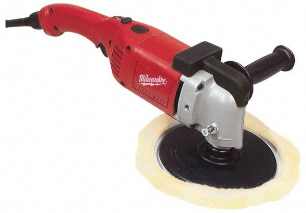 Milwaukee Tool - 7" Pad Diam, 2,800 RPM, Handheld Electric Polisher - 5/8-11" Spindle Thread, 11 Amps, 120 Volts - A1 Tooling