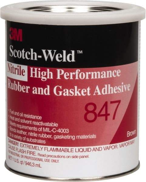 3M - 32 oz Can Brown Butyl Rubber Gasket Sealant - 300°F Max Operating Temp, Series 847 - A1 Tooling