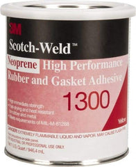 3M - 32 oz Can Yellow Butyl Rubber Gasket Sealant - 300°F Max Operating Temp, 4 min Tack Free Dry Time, Series 1300 - A1 Tooling