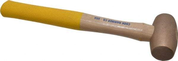 Cook Hammer - 1-1/2 Lb Head Nonsparking Mallet - 13" OAL, Wood Handle - A1 Tooling