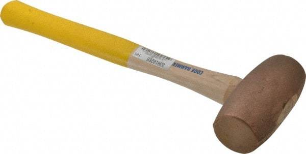 Cook Hammer - 6 Lb Head Nonsparking Mallet - 16" OAL, Wood Handle - A1 Tooling