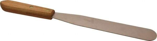 Ampco - 1-1/2" Wide Nickel Copper Spatula - Stiff, Wood Handle, 14" OAL - A1 Tooling