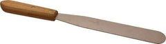 Ampco - 1-1/2" Wide Nickel Copper Spatula - Stiff, Wood Handle, 14" OAL - A1 Tooling