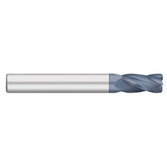 Corner Radius End Mill: 5/16″ Dia, 1-1/8″ LOC, 0.06″ Radius, 4 Flutes, Solid Carbide 3″ OAL, 5/16″ Shank Dia, 30 ° Helix, AlTiN Coated, Corner Radius End, Centercutting