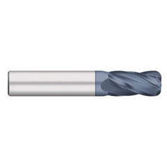 Corner Radius End Mill: 1″ Dia, 1-1/2″ LOC, 0.09″ Radius, 4 Flutes, Solid Carbide 4″ OAL, 1″ Shank Dia, 30 ° Helix, AlTiN Coated, Corner Radius End, Centercutting