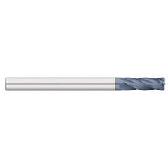 Corner Radius End Mill: 3/4″ Dia, 4″ LOC, 0.045″ Radius, 4 Flutes, Solid Carbide 7″ OAL, 3/4″ Shank Dia, 30 ° Helix, AlTiN Coated, Corner Radius End, Centercutting