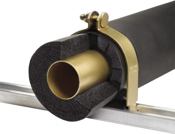 Klo-Shure - 7/8" Pipe, Zinc Plated Steel Strut Mount Insulation Coupling - Trivalent Zinc & Yellow - A1 Tooling