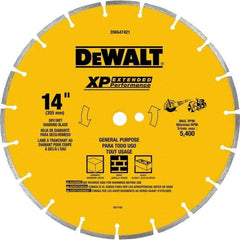 DeWALT - 14" Diam x 1" Hole x 1/2" Thick, I Hardness, Surface Grinding Wheel - Diamond, Type 1, Fine/Extra Fine Grade - A1 Tooling