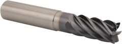 Kennametal - 16mm, 6 Flute, Single End, Solid Carbide, 0.5mm Corner Radius End Mill - 100mm OAL, 38° Helix, Right Hand Flute, 32mm LOC, Right Hand Cut, 48mm Extended Reach - A1 Tooling